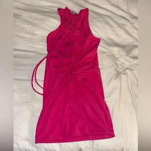 Hot pink mini dress size Medium, Fashion nova